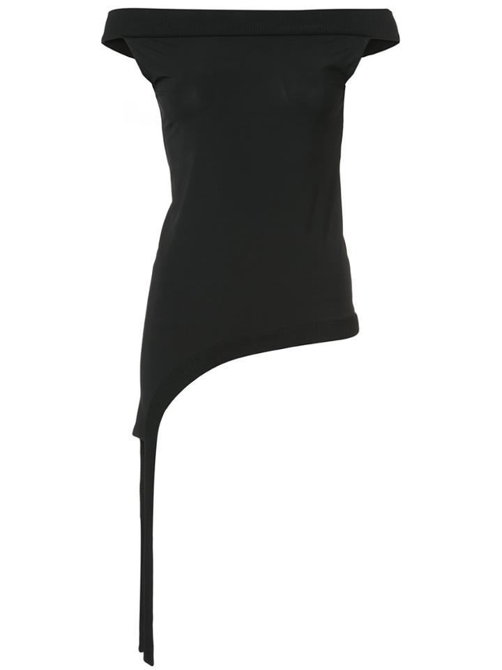 Paco Rabanne Off The Shoulder Draped Detail Blouse - Black