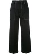 Golden Goose Deluxe Brand - Patch Trousers - Women - Cotton - M, Black, Cotton