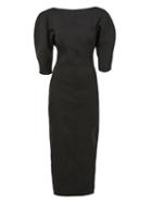 Rick Owens V-back Dress, Women's, Size: 40, Black, Silk/spandex/elastane/virgin Wool