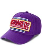 Dsquared2 Logo Patch Baseball Cap - Purple