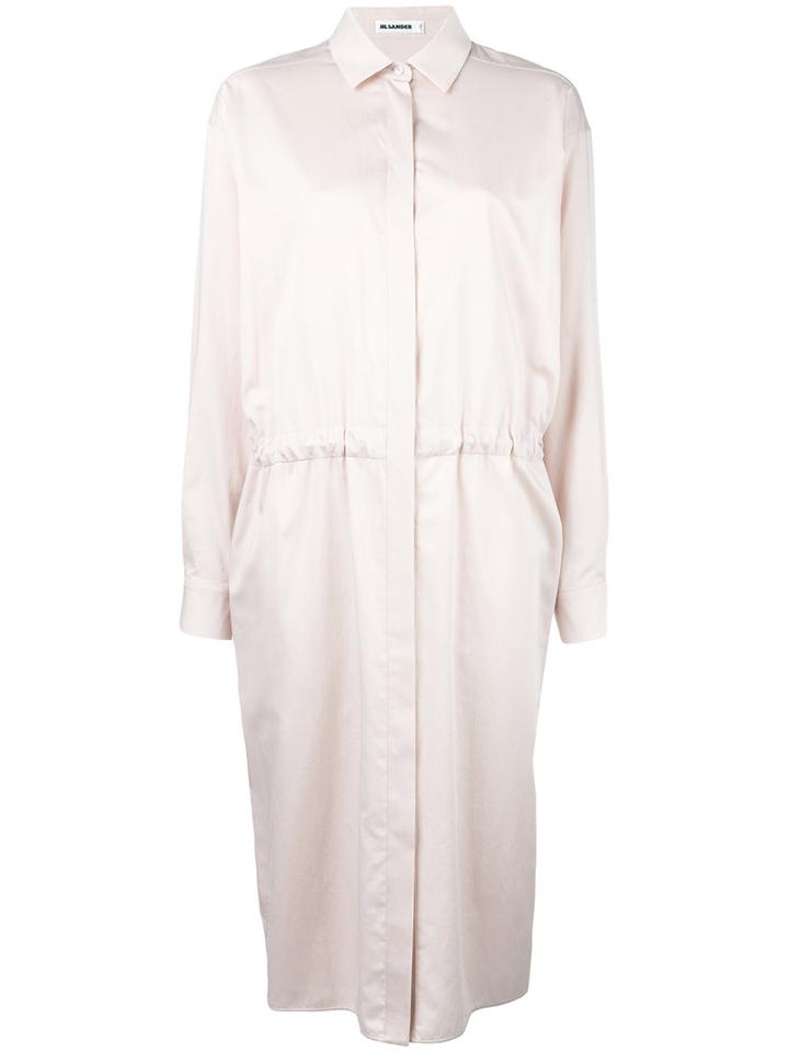 Jil Sander - Longline Shirt - Women - Cotton - 36, Women's, Pink/purple, Cotton
