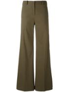 Ilaria Nistri Wide-leg Trousers, Women's, Size: 44, Green, Linen/flax/polyester