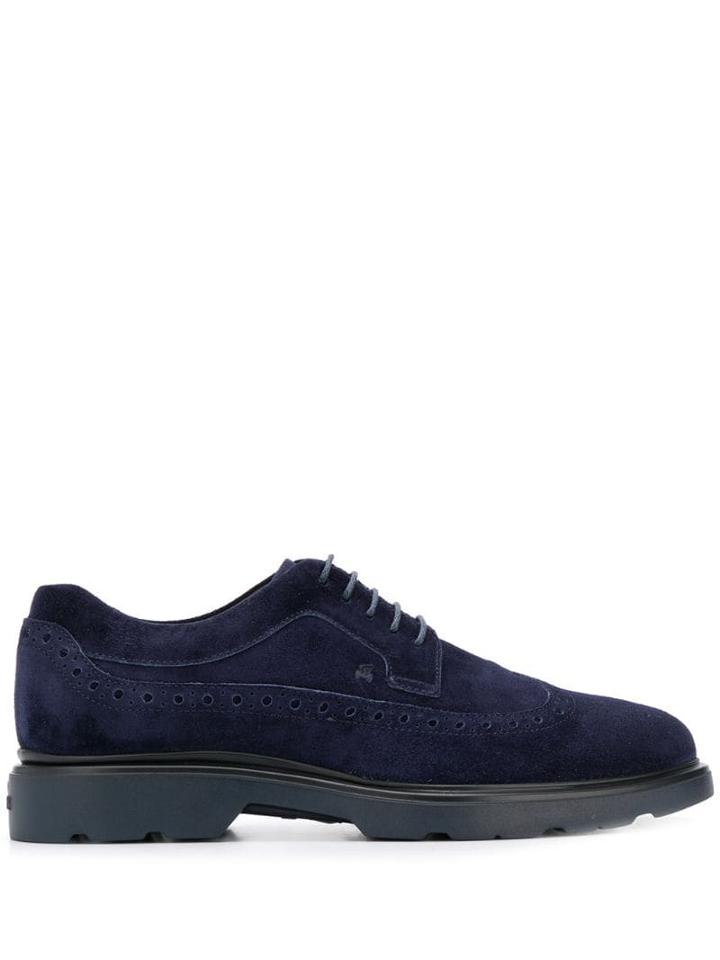 Hogan Textured Brogues - Blue