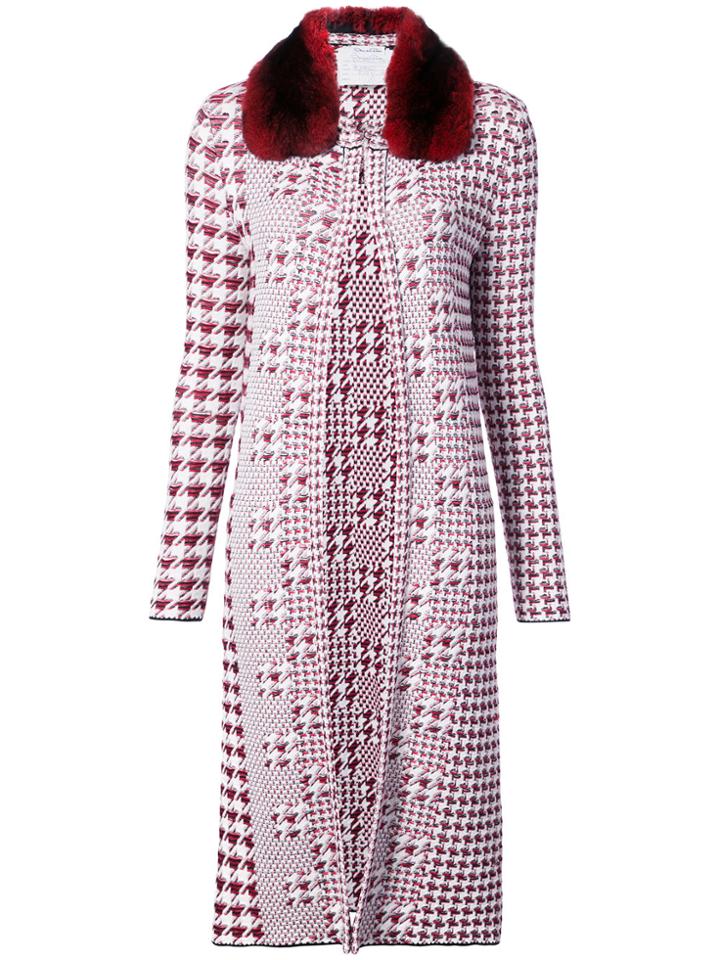 Oscar De La Renta Embroidered Fitted Coat - Black