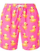 Mc2 Saint Barth Duck Print Swim Shorts - Pink