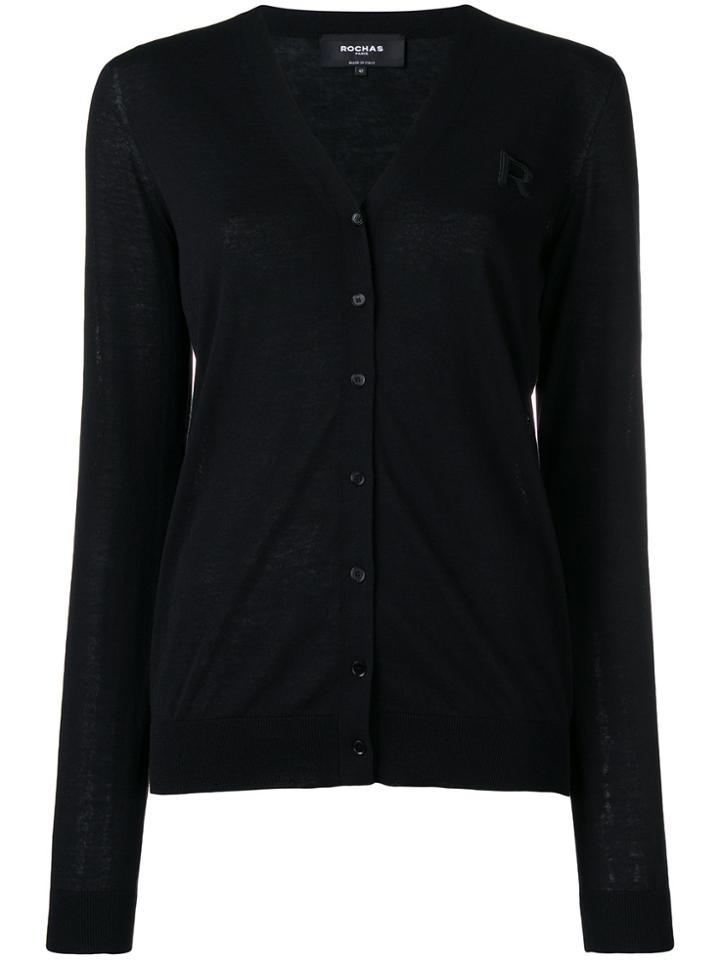 Rochas V-neck Cardigan - Black