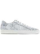 Hide & Jack Cracked Effect Sneakers - White
