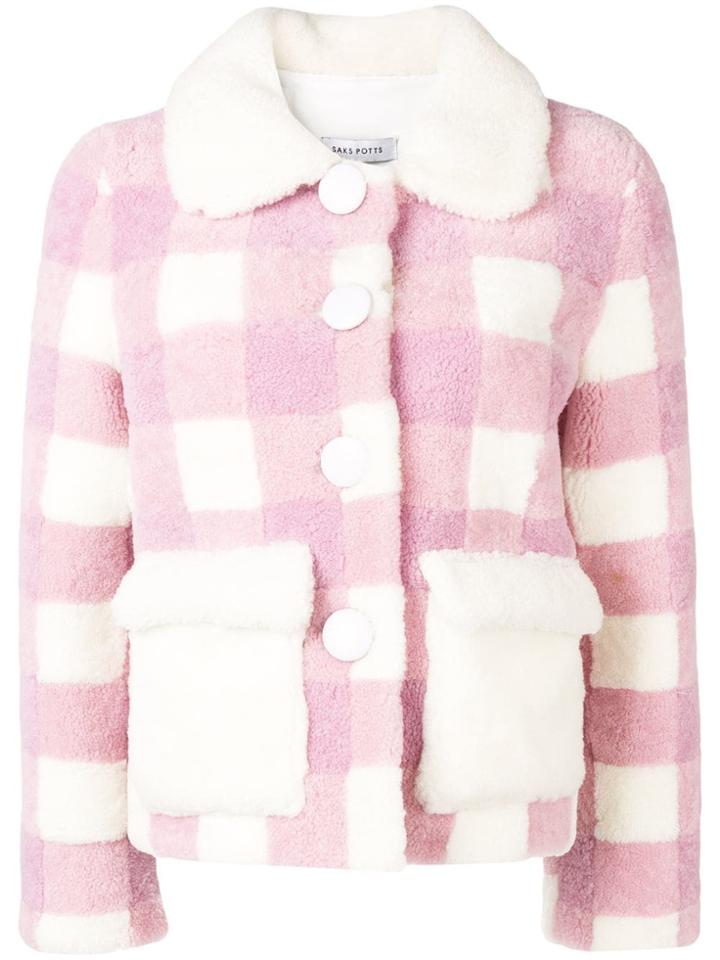 Saks Potts Check Jacket - Pink