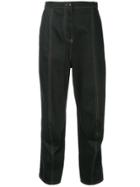 Zambesi Contrast Hem Cropped Trousers - Blue