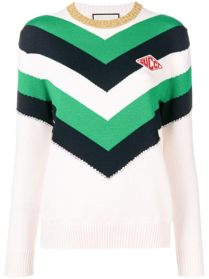 Gucci Colour Block Knit Sweater - Neutrals