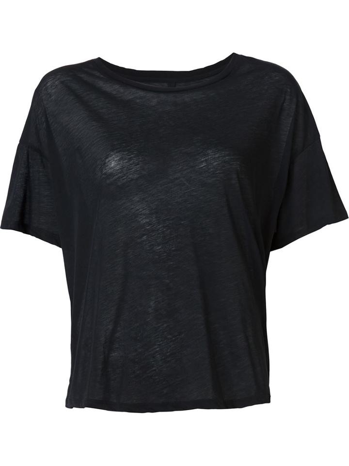 Unravel Boxy T-shirt, Women's, Size: M, Black, Cotton/polyester