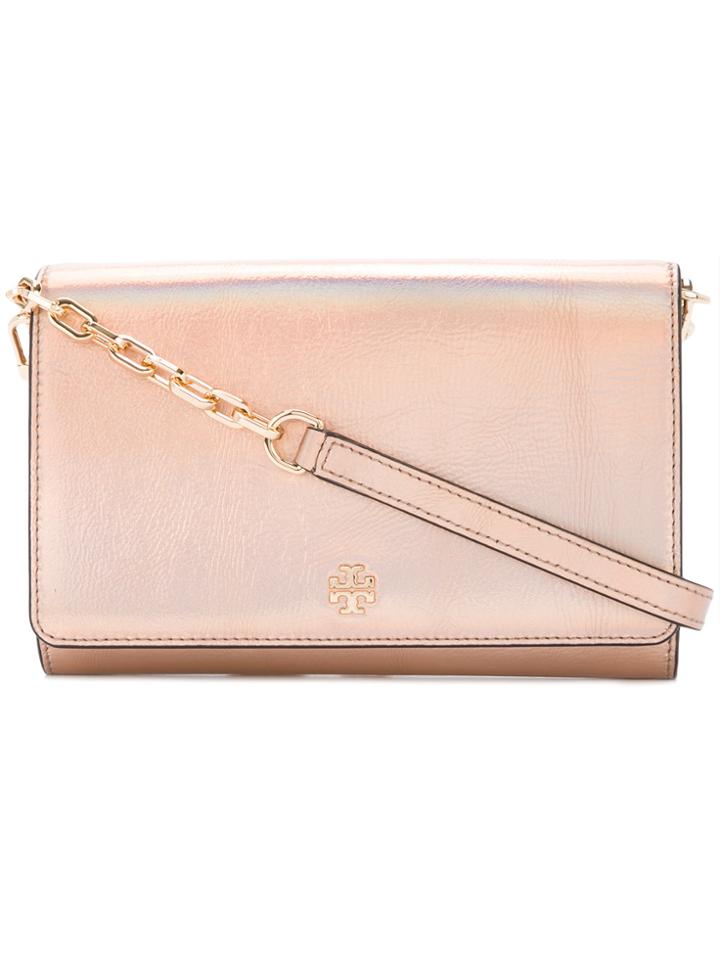 Tory Burch Robinson Metallic Chain Wallet