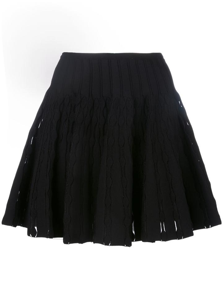 Azzedine Alaia Mini Full Skirt, Women's, Size: 38, Black, Polyester/viscose/polyamide/viscose