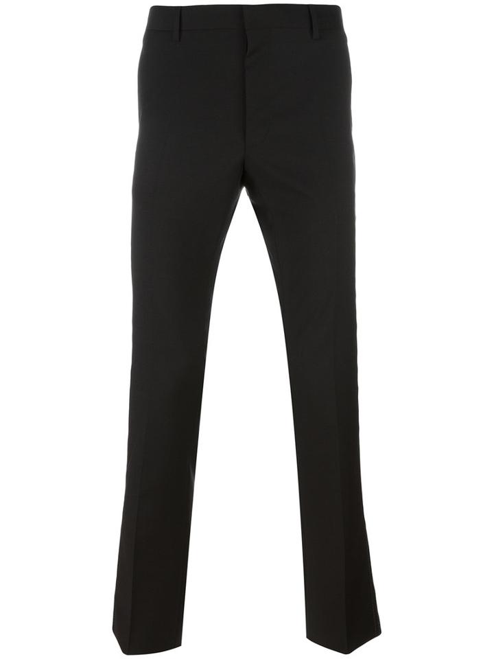Lanvin - Striped Slim Fit Trousers - Men - Cotton/polyester/viscose - 48, Black, Cotton/polyester/viscose