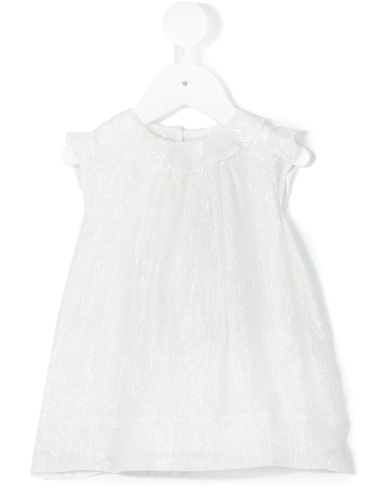 Burberry Kids - Striped Dress - Kids - Cotton/metallic (grey) Fibre/mulberry Silk - 6 Mth