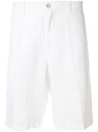 120% Lino Crease Effect Shorts - White