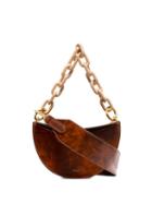 Yuzefi Doris Marble-effect Shoulder Bag - Brown