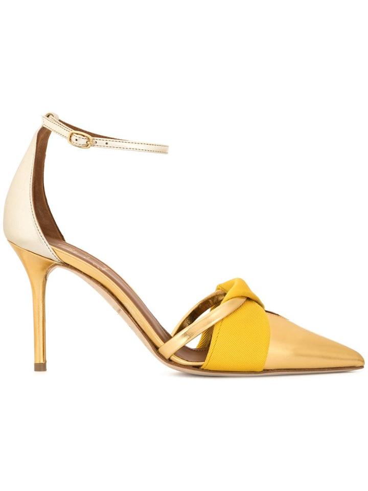 Malone Souliers Ankle Strap Pumps - Gold