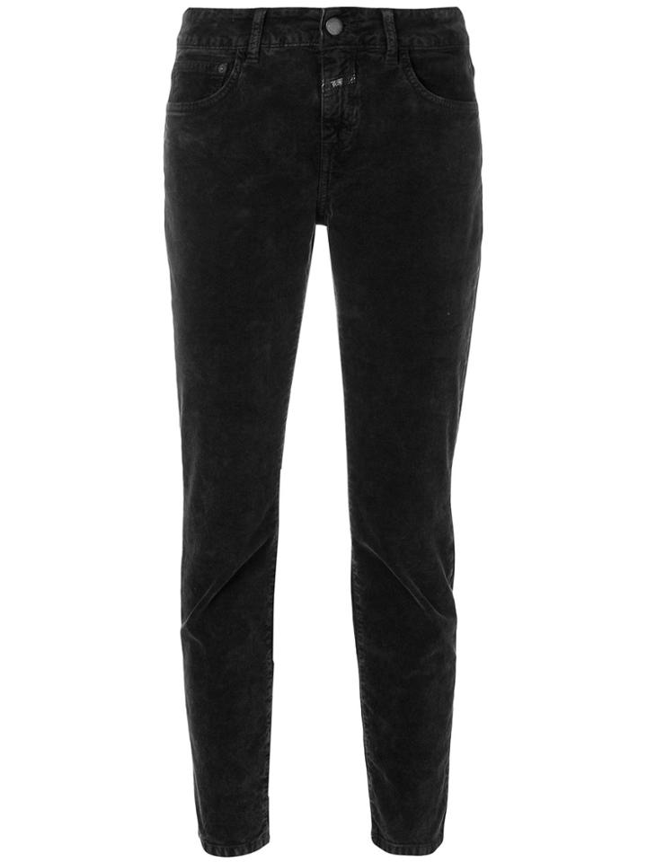 Closed Cropped Trousers - Black