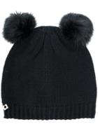 Twin-set - Faux Fur Pom Pom Beanie - Women - Acrylic/polyester/wool - One Size, Black, Acrylic/polyester/wool