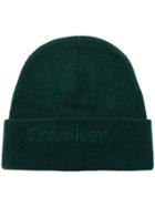 Calvin Klein Embroidered Logo Beanie - Green