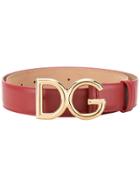 Dolce & Gabbana Branded Buckle Belt - Red