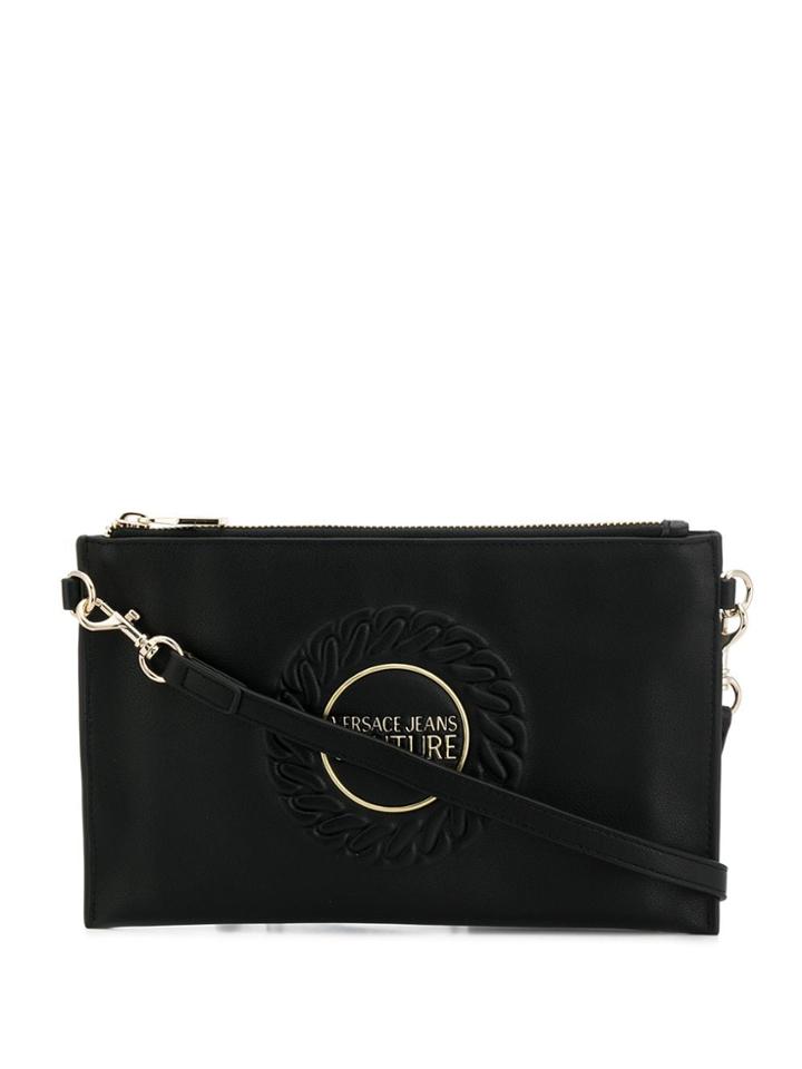 Versace Jeans Couture Logo Plaque Clutch - Black
