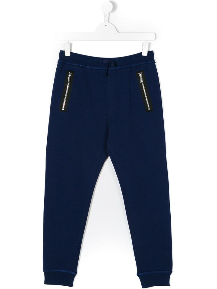 Dsquared2 Kids - Teen Classic Track Pants - Kids - Cotton - 14 Yrs, Blue