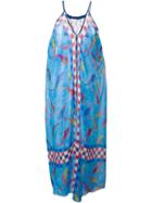 Wunderkind Printed Draped Maxi Dress