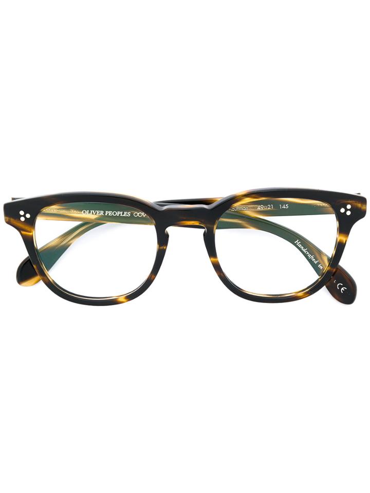 Oliver Peoples Kauffman Round Frame Glasses - Brown