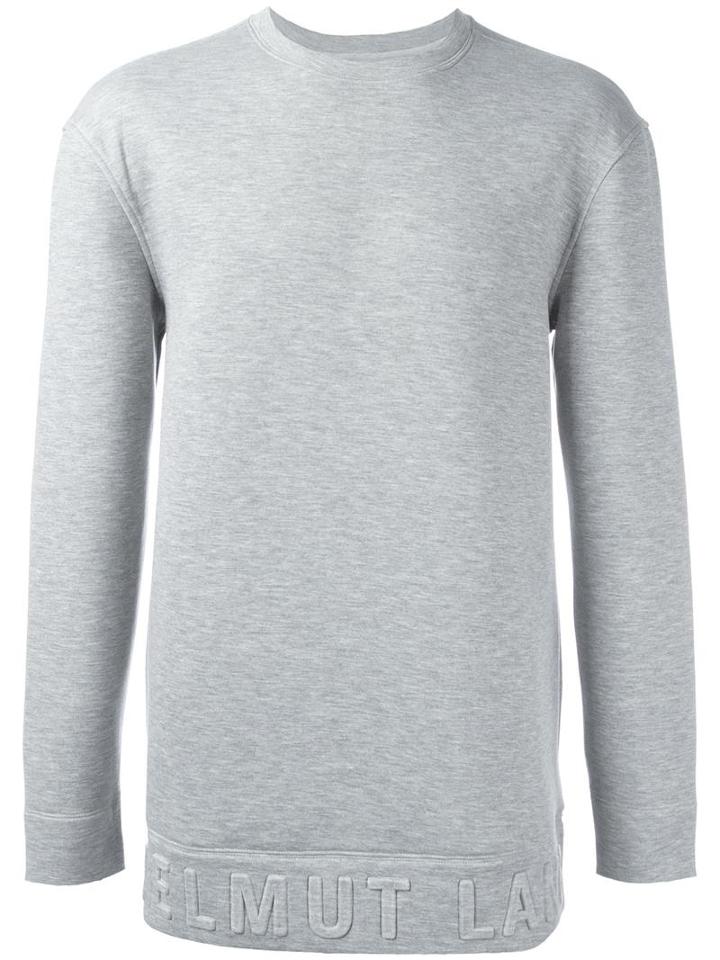Helmut Lang Box Fit Sweatshirt, Men's, Size: Xs, Grey, Polyester/rayon/spandex/elastane