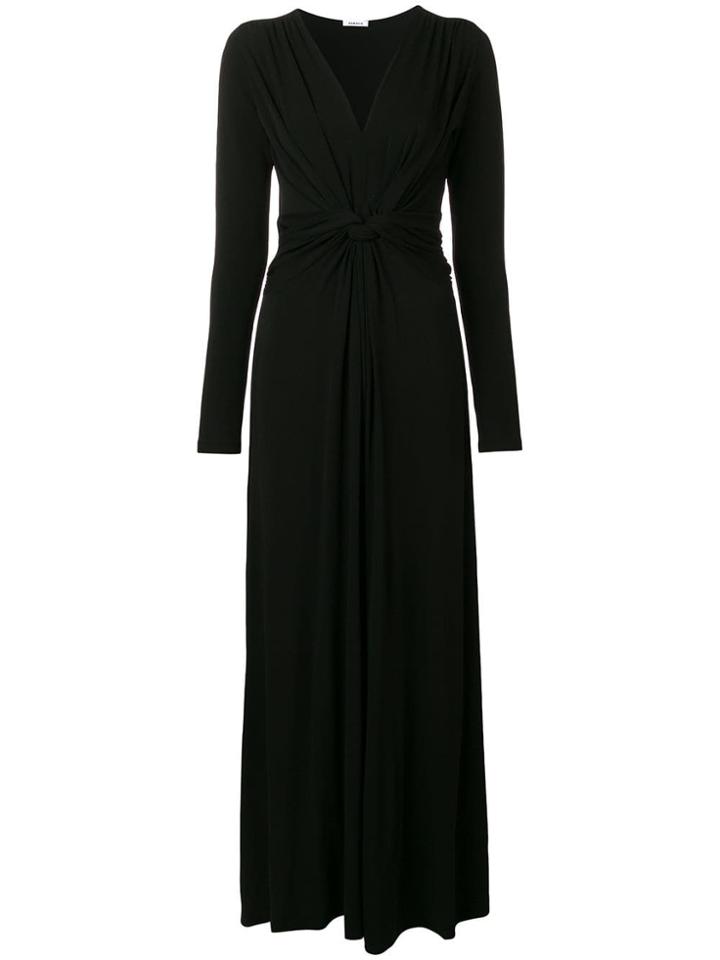 P.a.r.o.s.h. Knot Detail Maxi Dress - Black