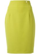Versace Collection Pencil Skirt, Women's, Size: 42, Green, Polyester/spandex/elastane/viscose