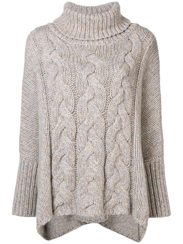 N.peal Oversized Roll Neck Jumper - Nude & Neutrals