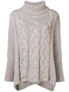 N.peal Oversized Roll Neck Jumper - Nude & Neutrals