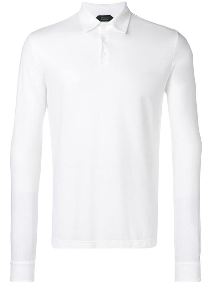 Zanone Long-sleeve Polo Shirt - White