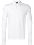 Zanone Long-sleeve Polo Shirt - White