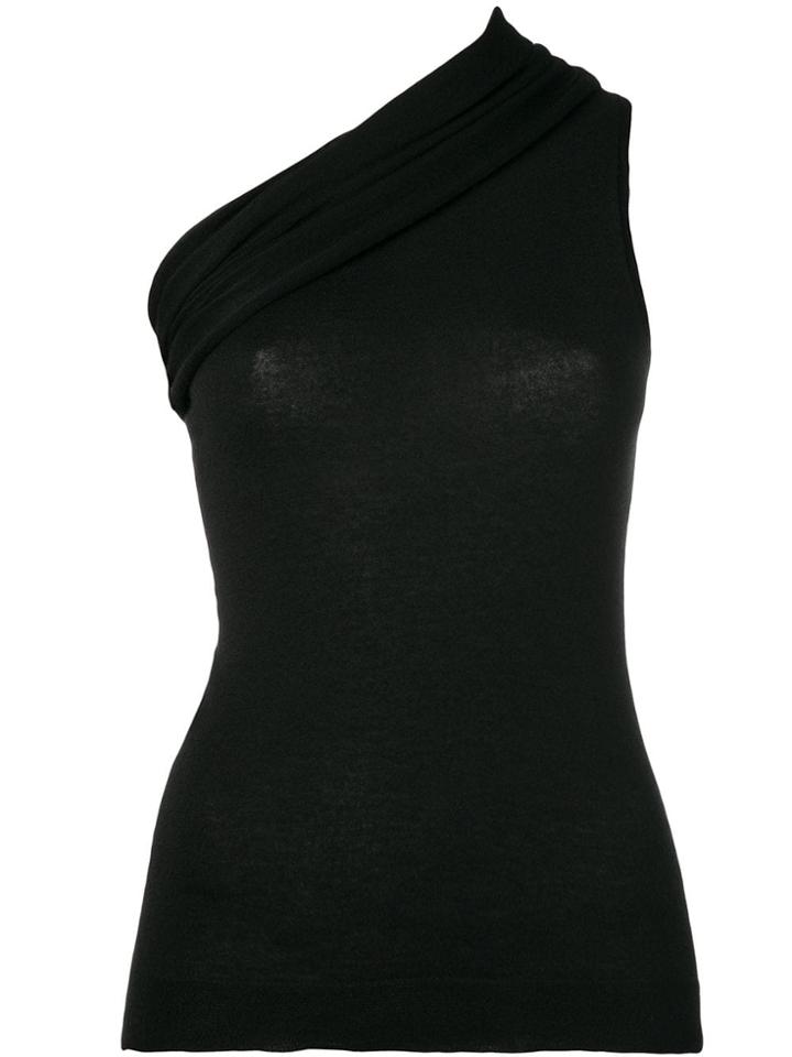 Rick Owens Knitted One Shoulder Top - Black