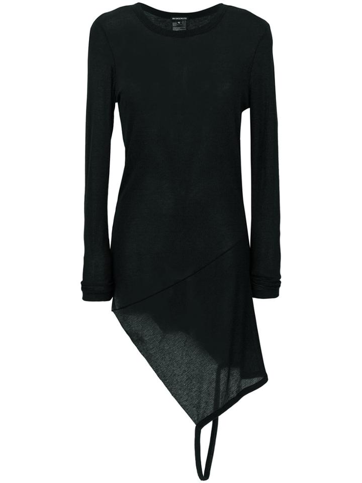 Ann Demeulemeester Blanche Asymmetric Fine Knit Top - Black