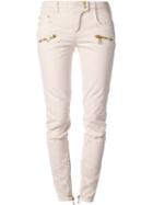 Balmain Skinny Jeans, Women's, Size: 40, Pink/purple, Cotton