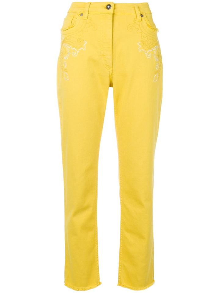 Etro Embroidered Slim Jeans - Yellow
