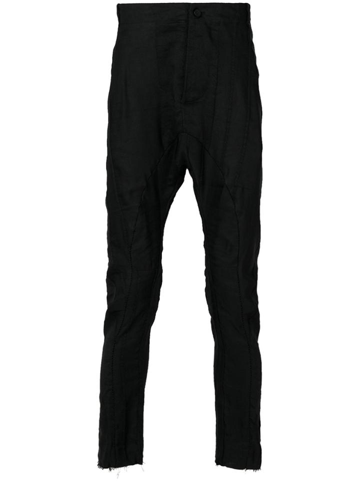 Masnada Dropped Crotch Chinos - Black