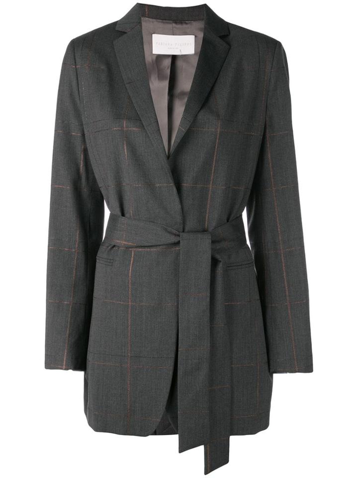 Fabiana Filippi Mid-length Blazer - Grey