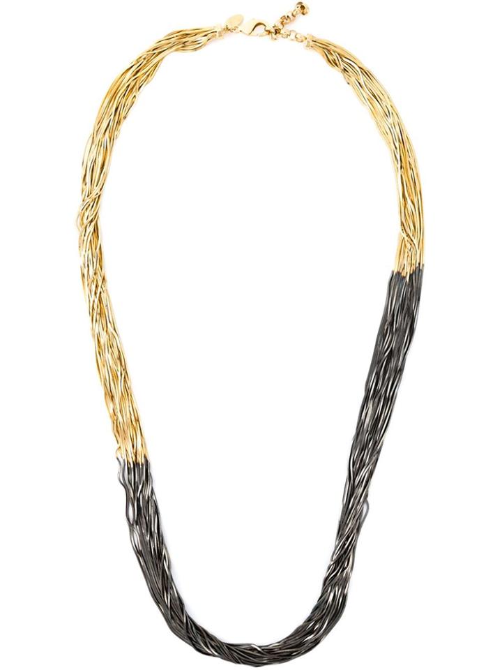 Iosselliani 'black Hole Sun' Long Necklace - Metallic