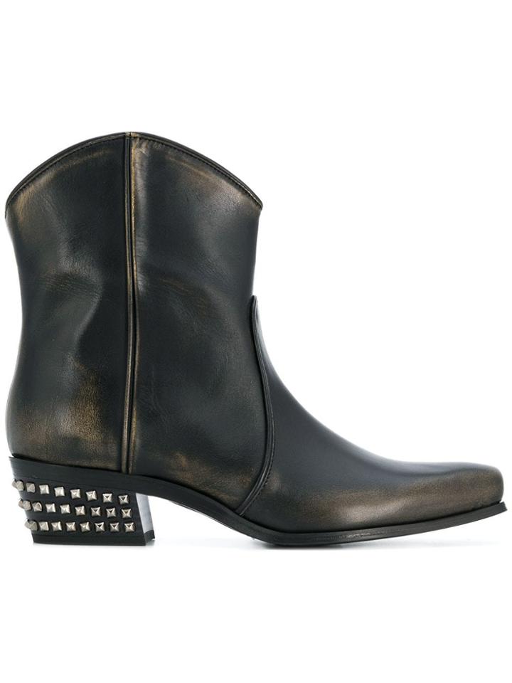 Miu Miu Cowboy Ankle Boots - Black