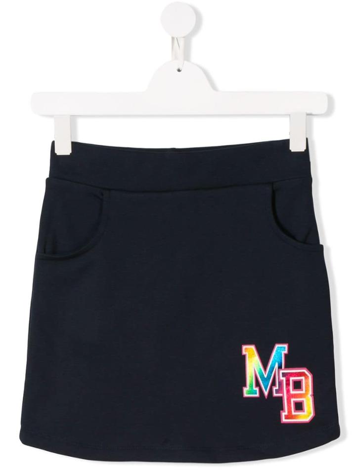 My Brand Kids Gradient Logo Track Skirt - Blue