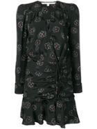 Veronica Beard Floral Print Wrap Dress - Black