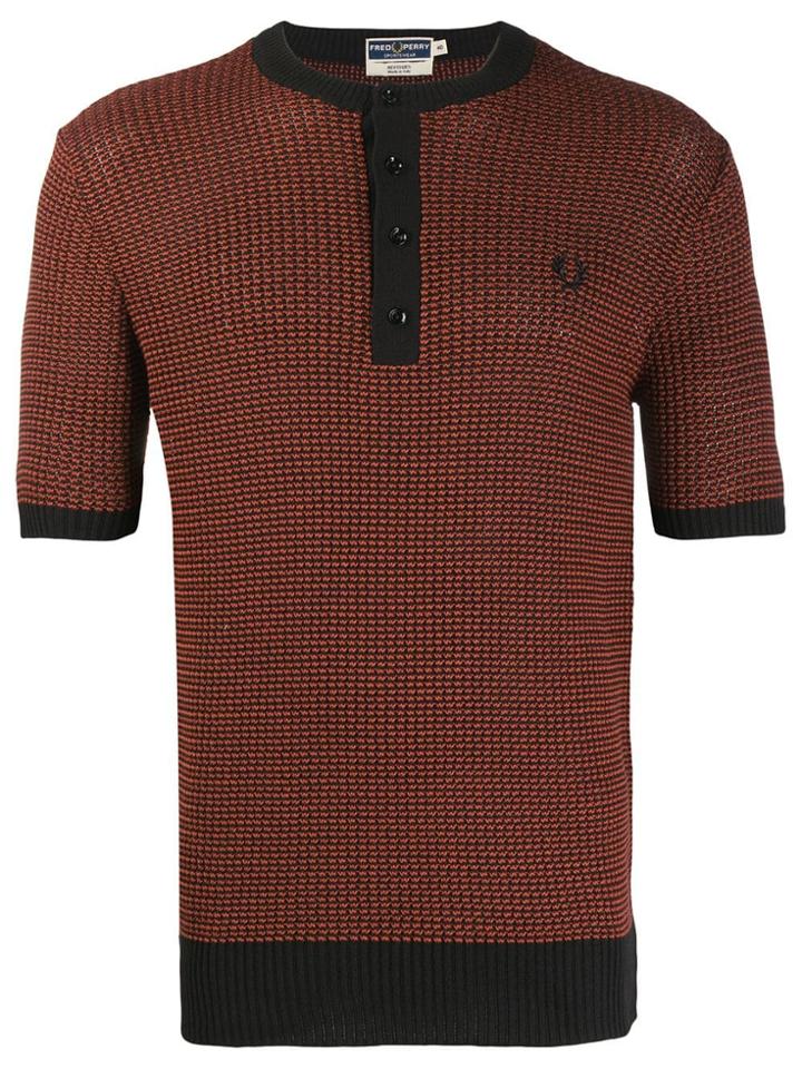 Fred Perry Knitted Crewneck T-shirt - Black