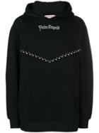 Palm Angels Stud Detail Hoodie - Black