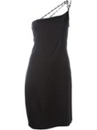 Romeo Gigli Vintage One Shoulder Dress, Women's, Size: 46, Black